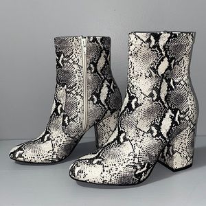 Women’s Madden Girl Snakeskin Booties